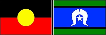 Aboriginal flag and Torres Strait Islander flag