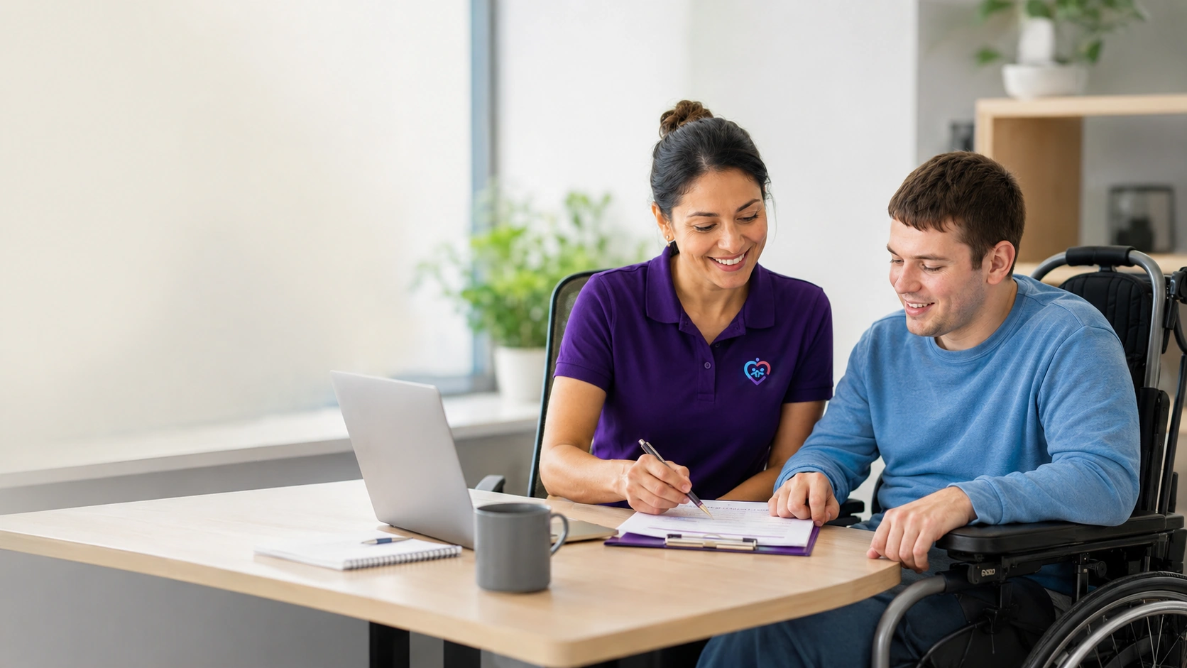 AUZ Care team member supporting an NDIS participant